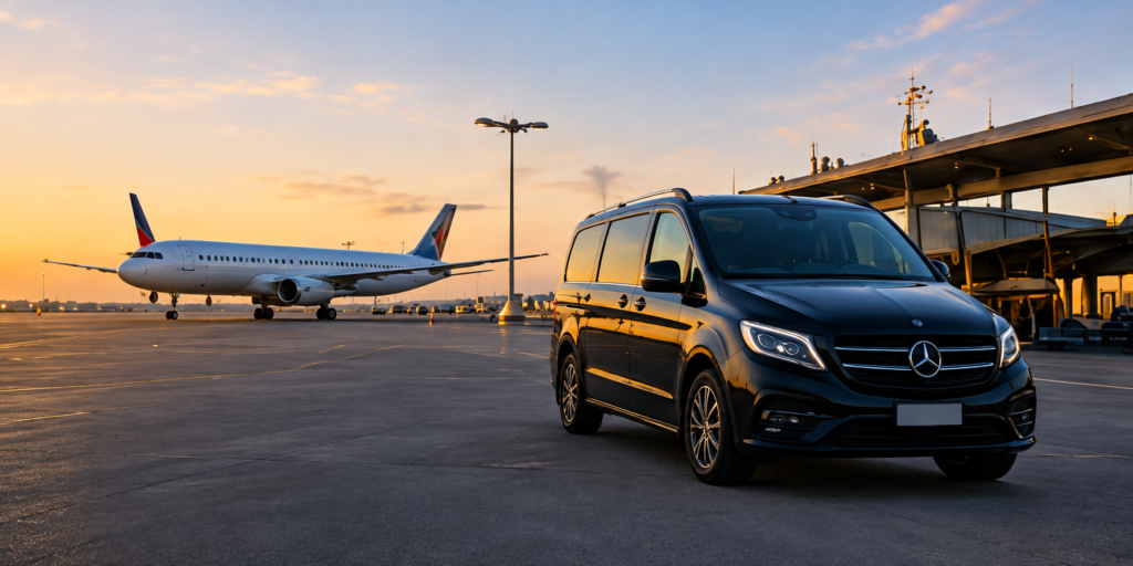Private chauffeur vehicle ready for a tour in Italy